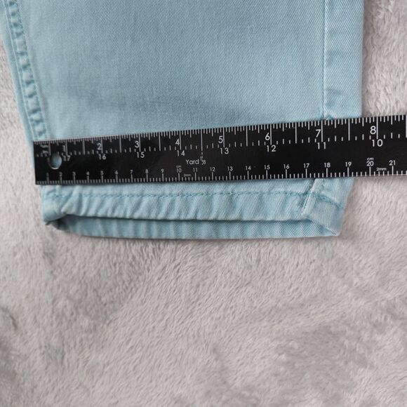 Riders Capri Womens 8P Petite Cropped Mid Rise Cotton Blue 131742H - Picture 8 of 8
